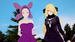Afspelen Pokemon Orgy: Cynthia, Fantina en hun X-rated avontuur